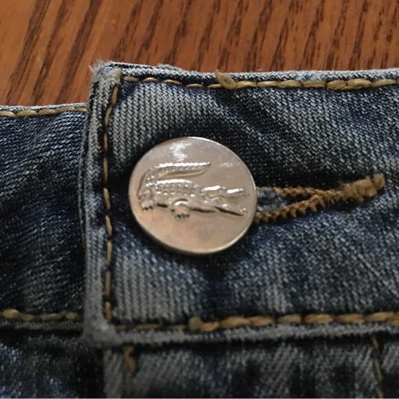 Vintage Lacoste 1990’s Jean Denim Mini Skirt  44 TRENDING VINTAGE LACOSTE DENIM - Picture 4 of 11